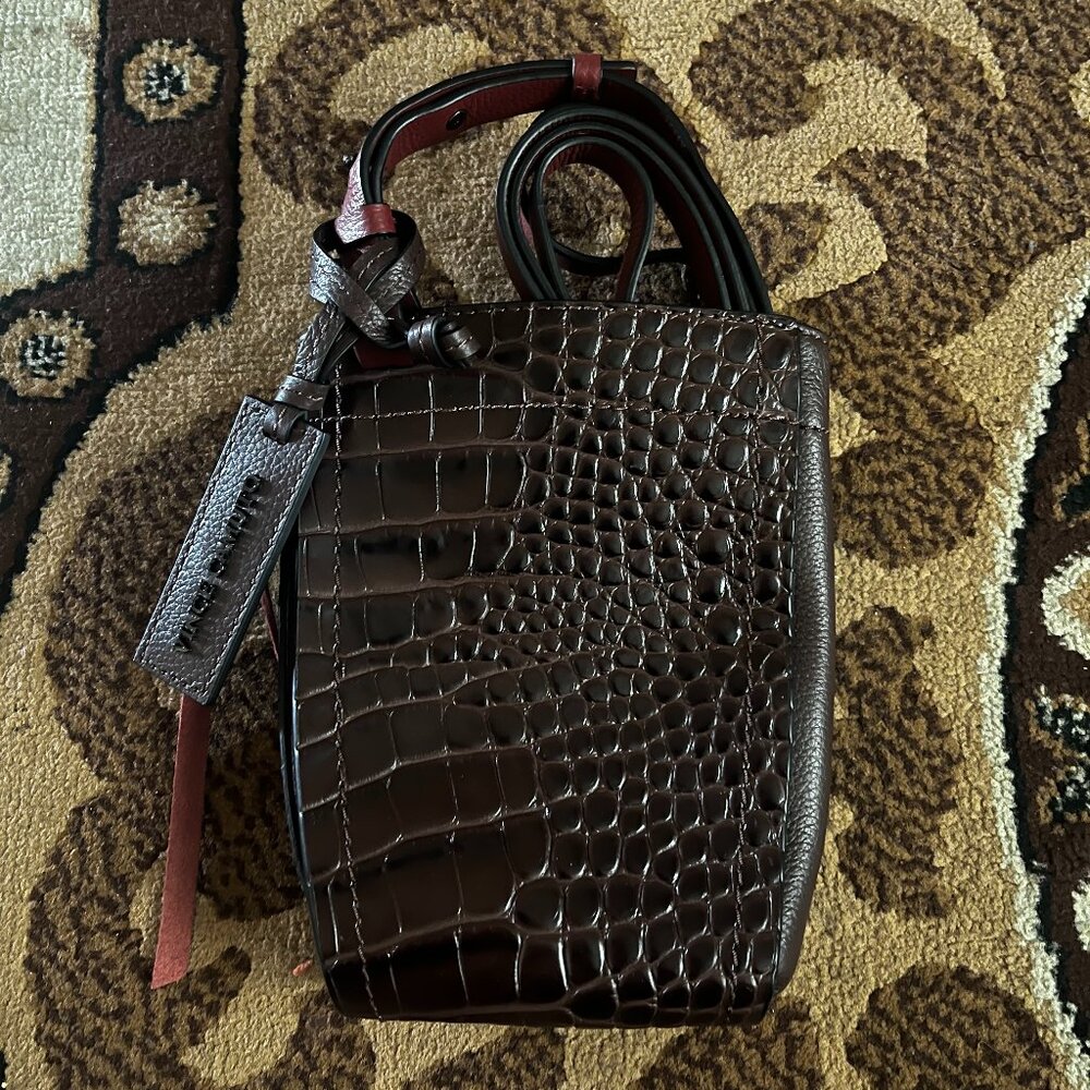 VINCE CAMUTO Dark Burgundy Brown Crossbody Bag